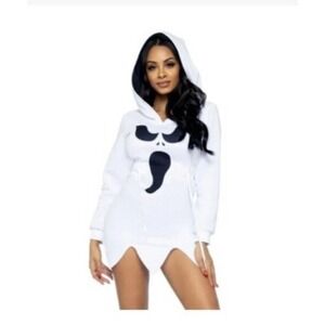 Ghost Fleece Hoodie/Mini-Dress (Size M)